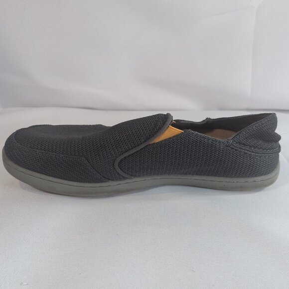 OluKai NoHea Mesh Men's 8.5 Slip On Loafer Shoes Shadow Grey Orange 10188-4242 - Picture 12 of 16